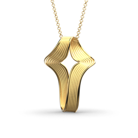 Elegant Gold Cross Pendant Necklace - Oltremare Gioielli